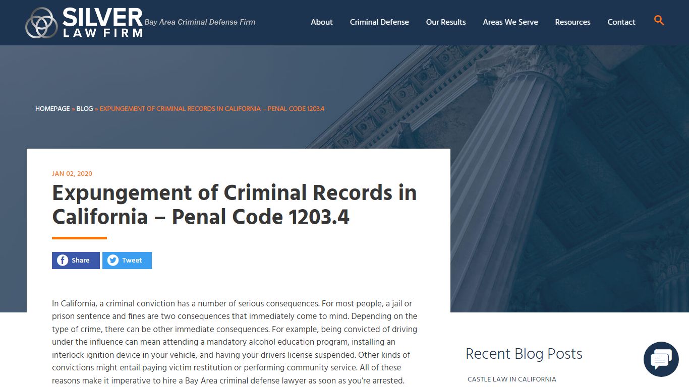 Expungement of Criminal Records in California - Silver Law Firm