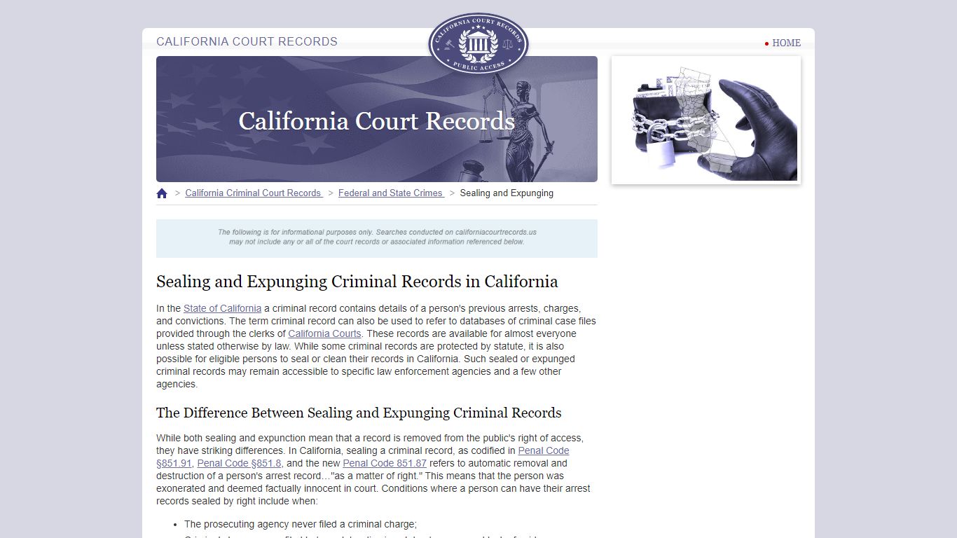 Sealing and Expunging Criminal Records in California ...