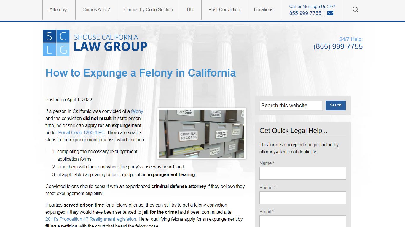 How to Expunge a Felony in California - Shouse Law Group